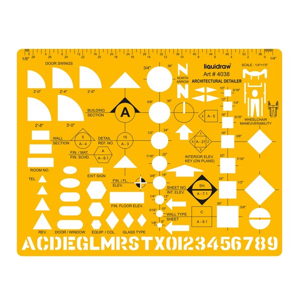 Liquidraw Architectural Scale Ruler Drawing Template Stencil Architect Technical Drafting