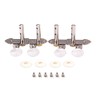 Alnicov 2R2L Tuning Pegs for Ukulele 4 String Guitar Chrome