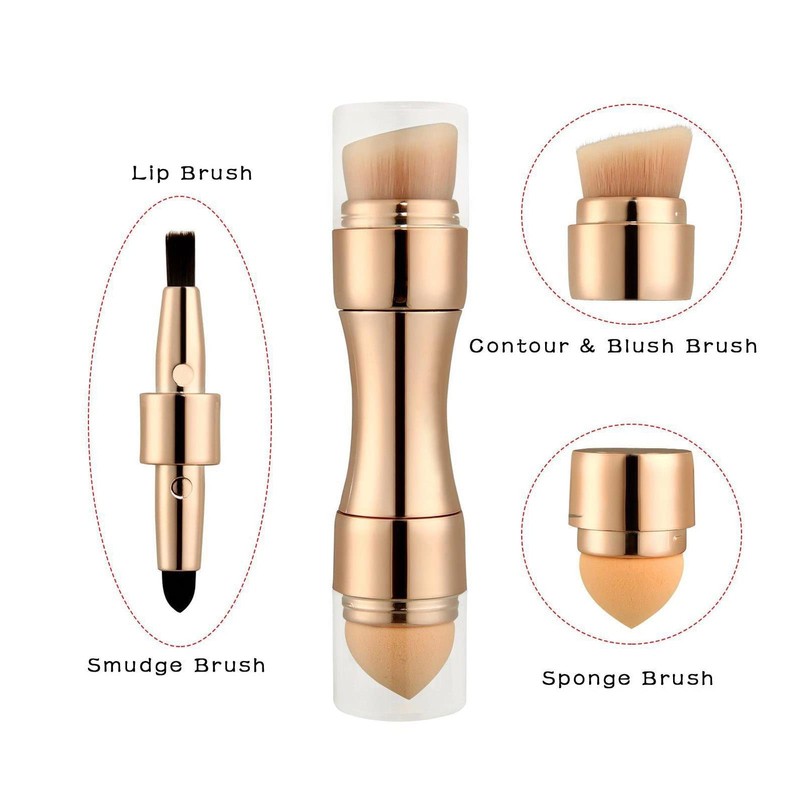 foundation sponge Mini Face Makeup Brush, 4 in 1 Makeup