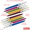 Montex 10 x 0.7mm Ball Point Pens ClipKnock BLUE Retractable