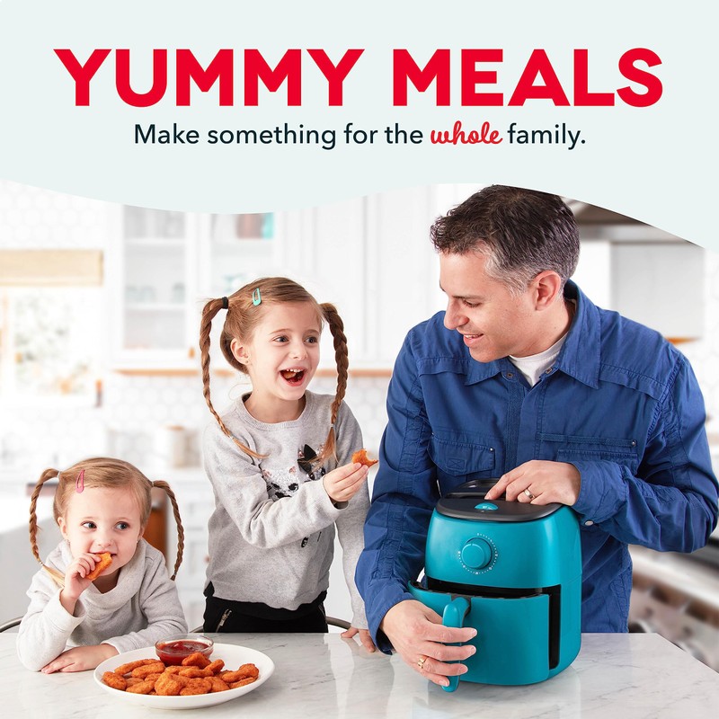 DASH Tasti-Crisp™ Electric Air Fryer Oven, 2.6 Qt., Teal –