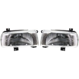 KarParts360 For Volkswagen Jetta Headlight 1993-1999 Driver and Passenger Side Pair For VW2502105 | 1HM 941 017 B