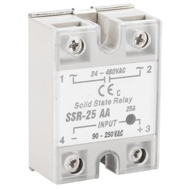 Jadeshay Solid State Relay SSR25 AA 25 A SSR AC-AC Input 90-250 V AC Output 24-480V AC Solid State Relay Module