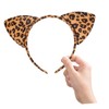 OATIPHO 9pcs Leopard Print Cat Ear Headbands Plush Soft Animal