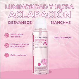 Spray Hidratante 160ml, Spray Facial Hidratante Profundo, Colágeno, Retinol, Ácido Hialurónico, Niacinamida, Fresco y No Pegajoso, Tensar los Poros y Tonificar la Piel, Hidratación Diaria y Prebase (Niacinamida)