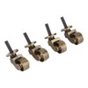 A29 Set of 4 Casters Heavy Duty, Solid Brass Stem