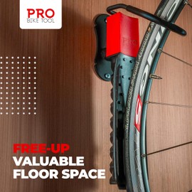 Pro Bike Tool Swivel Bike Rack, Wall Mount for Bicycles, Home, Garage, Vertical Hanging Rack for Storage, Secure Hook for MTB, Road, Hybrid Bikes