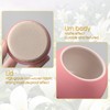 Umberdom Matte Ceramic Cat Ashes Urn, Pink, Large