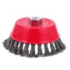 GLEAVI Heavy Duty Carbon Steel Wire Brush for Grinder Wire