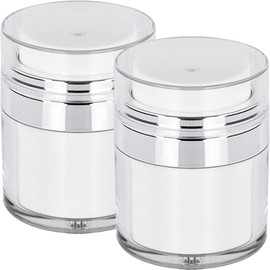 LALAFINA 2pcs Refillable Pump Jars for Cosmetics Leak Moisturizer Containers Travel-friendly Skincare Dispensers Versatile Lotion Storage for Creams and Lotions