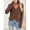 Saodimallsu Womens V Neck Cardigan Sweaters Button Up Cropped Boho