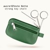 MANAGE Leather Key Case with Coin Compartment and Key Ring