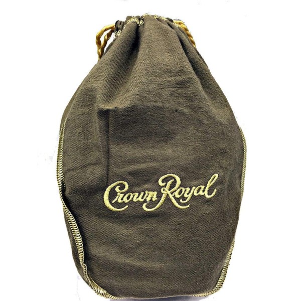 Crown Royal Vanilla Bag Tan w/ Gold Drawstring Storage Gift
