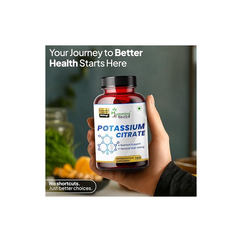 Humming Herbs Citrato de Potasio 800 mg – 150 Cápsulas