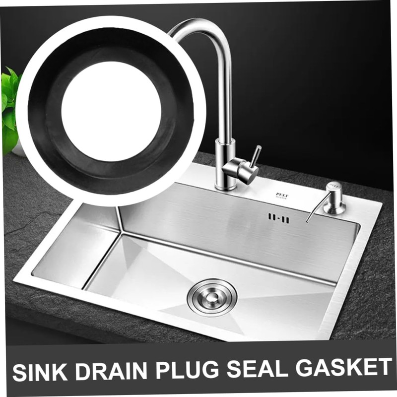 WHAMVOX 5Pcs Sink Drain Strainer Washer Rubber Seal Gaskets for