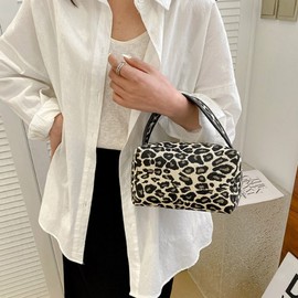 Elegant Leopard Print Pouch & Small Tote - Travel Cosmetic Portable Bag No.01 Pouch 3ea