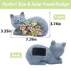 LEAESMHR Solar Cat Outdoor Statue, Resin Solar Cat Lights with