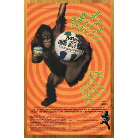 1997 TANG Drink Mix Vintage Print Ad/Poster Orangutan MLS Soccer 90s Kid Pop Art