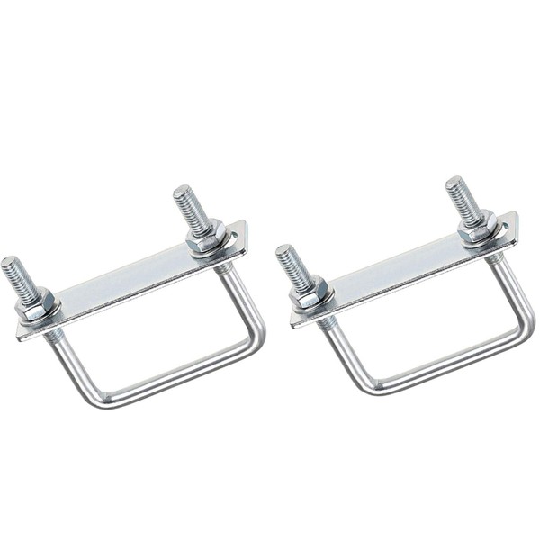 TOP-VIGOR 2 sets M8 Square U-Bolts, 82mm Inner Width 75mm