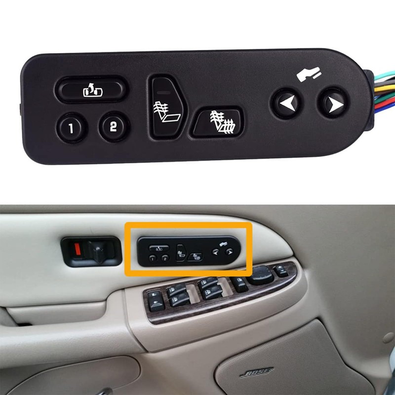 SCHUSSPART Seat Heater Memory Switch w/Pedal Height Adjustment Driver Side