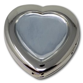 Minder Bag Hanger Foldable Heart Shaped Safety Security Hook Holder Accessory (Silver)