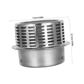 DOITOOL Stainless Steel Air Vent Grille Cover Hood Dryer Vent Cover for Home Outdoor Bathroom Wall Ceiling Outside Exterior Exhaust Silver 150mm