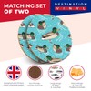 Destination Vinyl ltd 2 x MDF Glossy Top Coasters Round