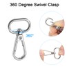 uxcell 12 Pcs Swivel Clasp Hooks, 0.79 Inch D Ring