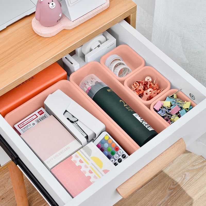 8 Pieces Drawer Organiser, Oganizer Storage Box for Home, Washable