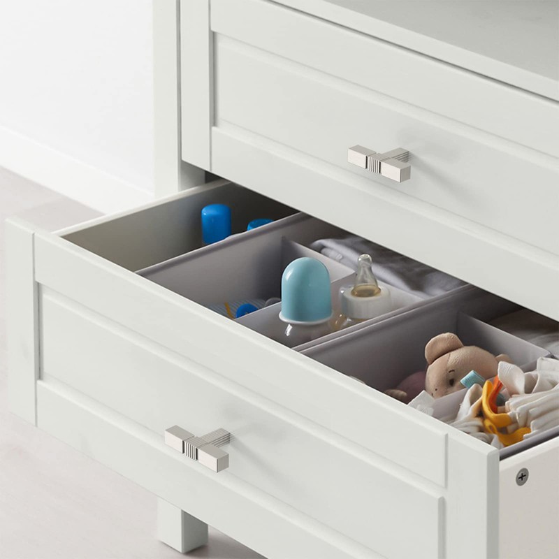 Asidrama 6 Pack Brushed Satin Nickel Kitchen Cabinet Knobs Dresser