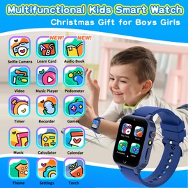 Cosjoype Upgrade Kids Smart Watch for Kids with 26 Puzzle Games HD Camera Video MP3 Player Habit Tracking Pedometer Flashlight 12/24 hr Kids Watches Gift for 4-12 Year Old Boys Toys for Kids