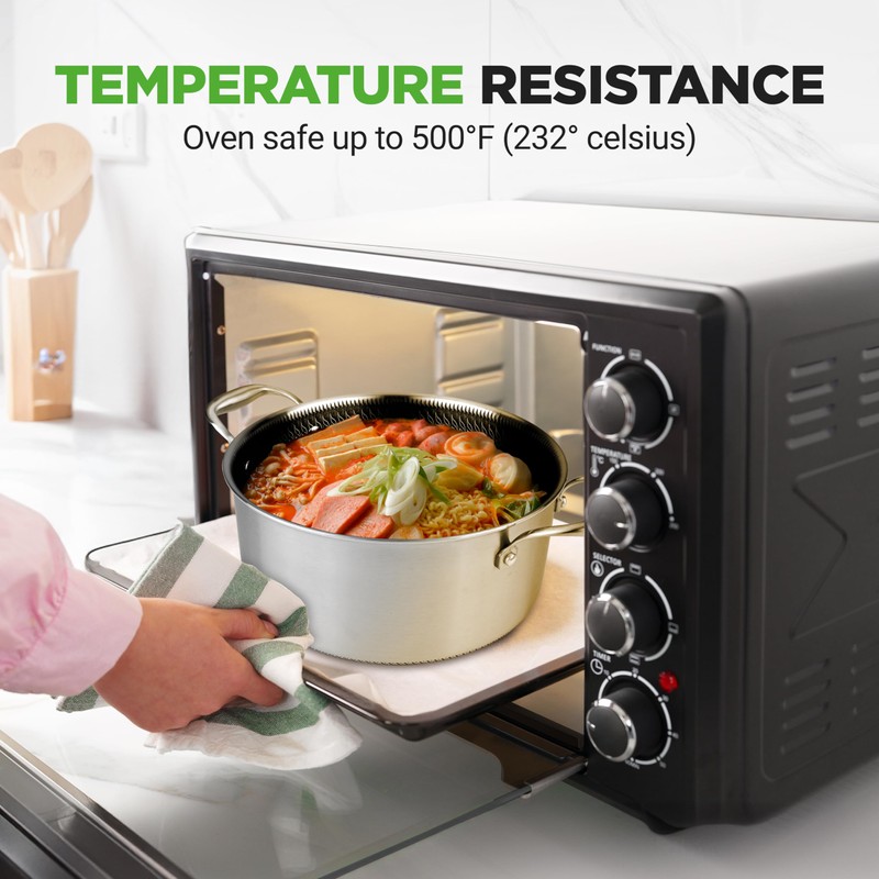 NutriChef 5 QT Stainless Steel Stew Pot - Triply Kitchenware