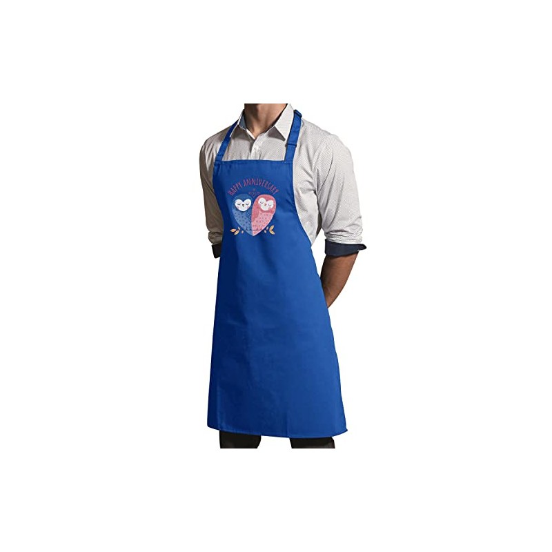 Fabulous Premium Kitchen Apron Blue Owl Anniversary Wedding Celebration Gift