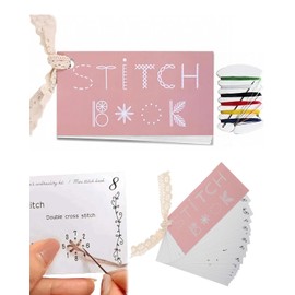 IPNSDON 1 Creative Mini Sewing Book, DIY Creative Mini Sewing Card Set, Improving Sewing Skills, Embroidery Book, Portable Mini Travel Sewing Kit