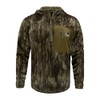 Banded Men's Hooded Mid-Layer Fleece Pullover, Warm Quiet Wind-Resistant Water-Resistant