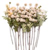 Ovveroche 16 Pcs Beige Artificial Flower Set Include 12 Dandelion