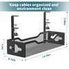 Under Desk Cable Management Tray 2 Pack, Cable Management Under
