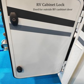 MTSmart Motorhome Locks, T-Handle Lock Kit with Keys, T-Handle Garage Door Lock for Motorhome, Trailer, Caravan, RV Boats, Toolbox Lock, Black, 1 Piece (G08)