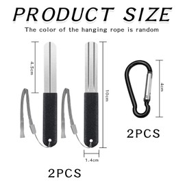 CVDYWDJIE 2 Pieces Mini Sharpening Stones, 2 Pieces Carabiner, Fishing Hook Sharpener, Diamond Arrow Whetstone, Practical Sharpener, Fishing Hook Accessories