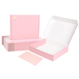 DEZIBOX Pink Shipping Boxes Medium 10x8x2 Inches, 20 Pack Corrugated Cardboard Mailer Boxes for Packaging Small Business Mailing Gift