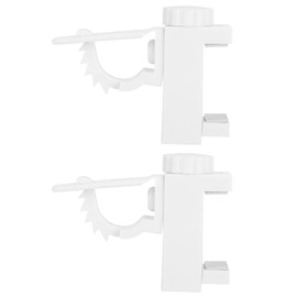 Kelepu Curtain Rods Frame Multifunctional Curtain Hooks for Windows Rod Hanger Adhesive Rod Clip Used for Curtains White 1KG‑2KG Load Capacity Adhesive Hooks