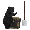 Rustic Whimsical Black Bear Stinky Potion Toilet Brush And Holder