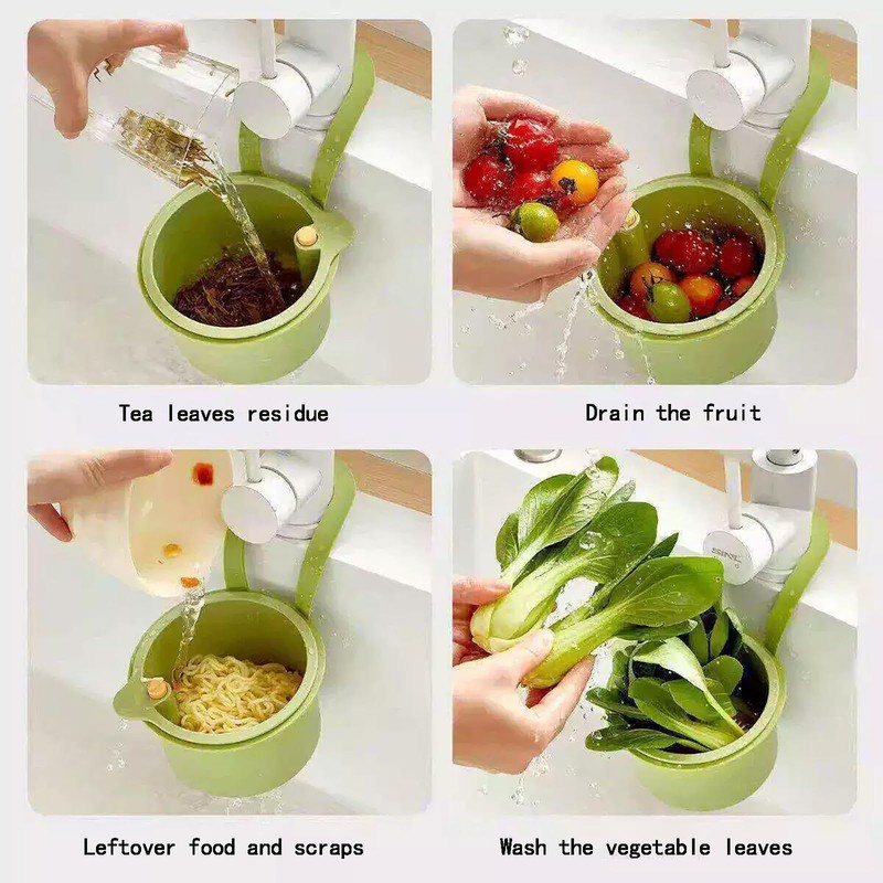 Sink-mounted Food Waste Collector, Kitchen Sink Strainer Basket, Drain Filter