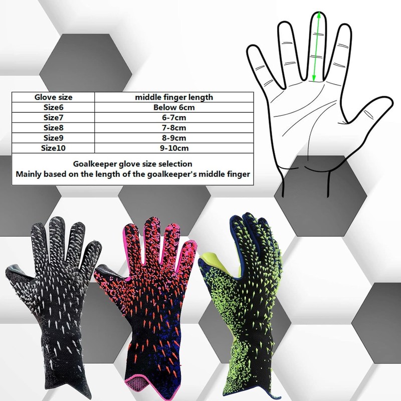 Aaivnmd Goalkeeper Gloves Children, Boys Training Gloves, Double Protection, Strong