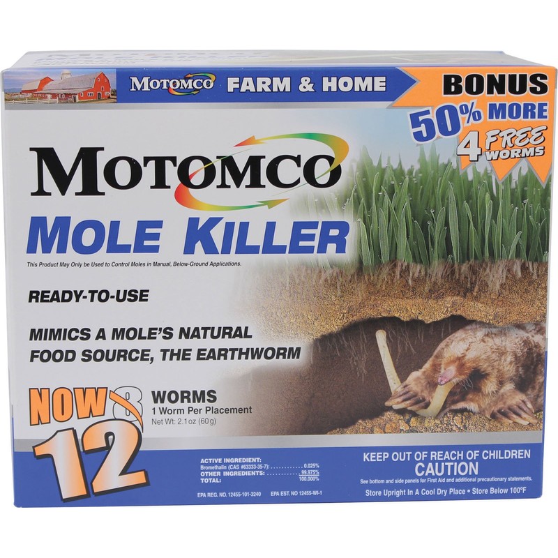 Motomco 008-34310, 12 Worm 198880 Mole Killer Ready to Use