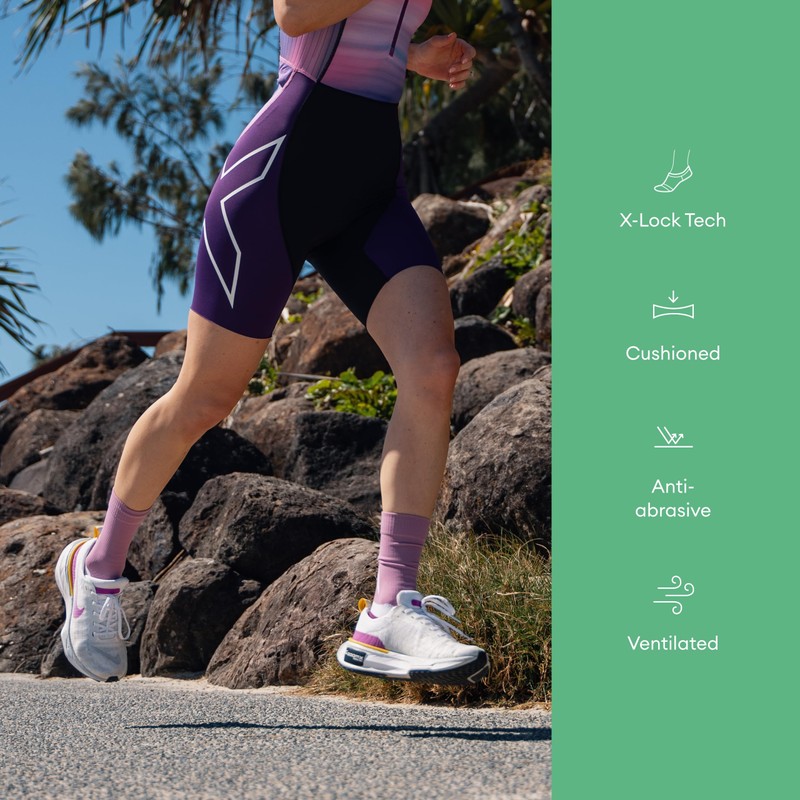 2XU Vectr Light Cushion Crew Socks (AU, Alpha, Large, X-Large,