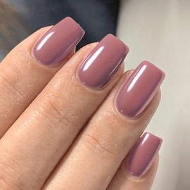 Lifextol 120pc Coffee Coffin Press on Nails Short Fake Nails Press ons for Women Acrylic Nail Presson Nail&Glue Tabs, Short Fingernails Coffin False Fingernail Tip Stick on Artificial Fingernail