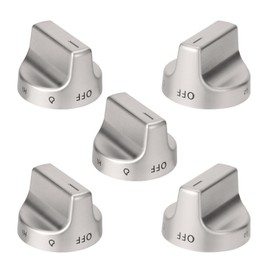 Apto para pomos de control de quemador de gas (paquete de 5) – Perillas de control de acero inoxidable en forma de D mejoradas por OEM W1...