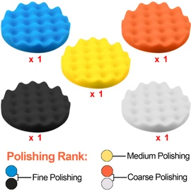 SIQUK 13 Pieces Buffing Pads 7 Inch Car Polishing Pad Kit Foam Wax Polisher Pads Car Buffer Attachment for Drill
