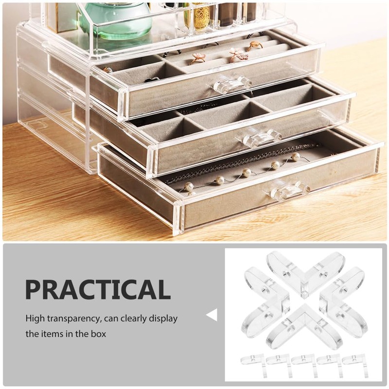 Ipetboom 15pcs Buckle Corner Cord Fix L Shelf Bracket Square